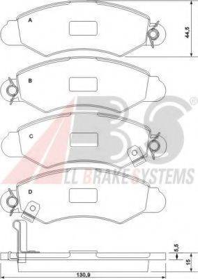 A.B.S. 37140 OE - Kit pastiglie freno, Freno a disco autozon.pro