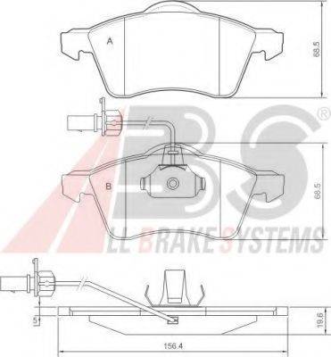 A.B.S. 37143 OE - Kit pastiglie freno, Freno a disco autozon.pro