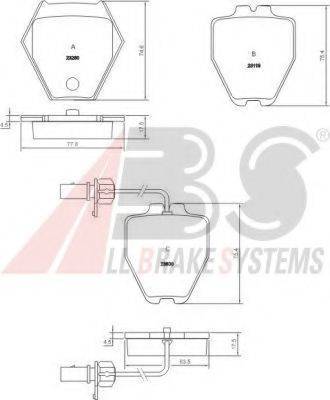 A.B.S. 37159 OE - Kit pastiglie freno, Freno a disco autozon.pro