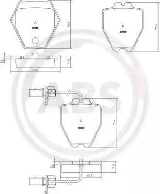 A.B.S. 37159 - Kit pastiglie freno, Freno a disco autozon.pro