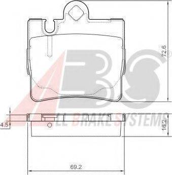 A.B.S. 37150 OE - Kit pastiglie freno, Freno a disco autozon.pro