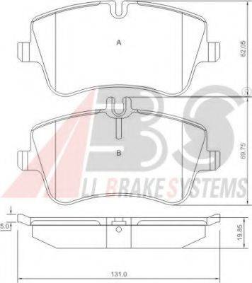 A.B.S. 37165 OE - Kit pastiglie freno, Freno a disco autozon.pro