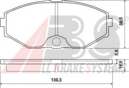 A.B.S. 37161 OE - Kit pastiglie freno, Freno a disco autozon.pro