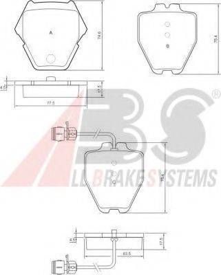 A.B.S. 37162 OE - Kit pastiglie freno, Freno a disco autozon.pro