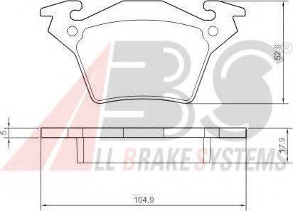 A.B.S. 37104 OE - Kit pastiglie freno, Freno a disco autozon.pro