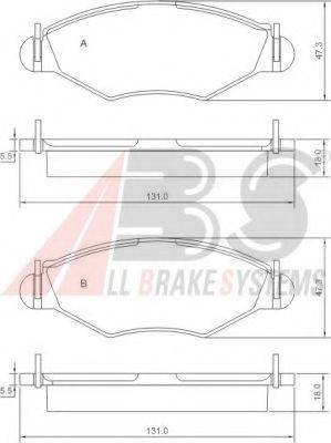 A.B.S. 37105 OE - Kit pastiglie freno, Freno a disco autozon.pro