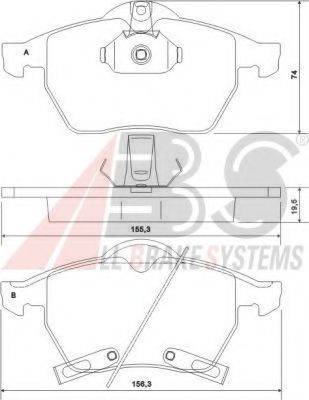 A.B.S. 37116 OE - Kit pastiglie freno, Freno a disco autozon.pro