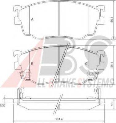 A.B.S. 37189 OE - Kit pastiglie freno, Freno a disco autozon.pro