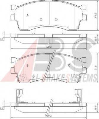 A.B.S. 37180 OE - Kit pastiglie freno, Freno a disco autozon.pro