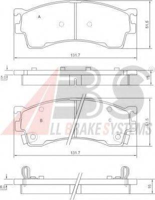 A.B.S. 37187 OE - Kit pastiglie freno, Freno a disco autozon.pro