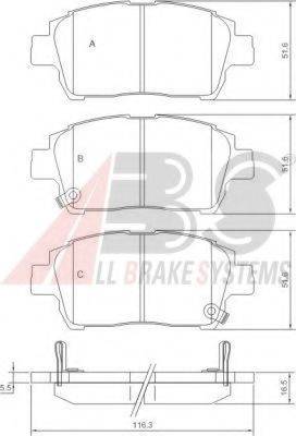 A.B.S. 37134 OE - Kit pastiglie freno, Freno a disco autozon.pro