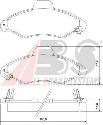 A.B.S. 37127 OE - Kit pastiglie freno, Freno a disco autozon.pro