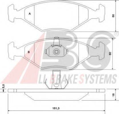 A.B.S. 37170 OE - Kit pastiglie freno, Freno a disco autozon.pro