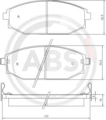 A.B.S. 37173 - Kit pastiglie freno, Freno a disco autozon.pro