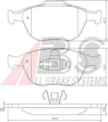 A.B.S. 37349 OE - Kit pastiglie freno, Freno a disco autozon.pro