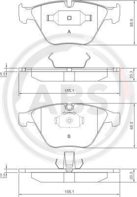 A.B.S. 37346 - Kit pastiglie freno, Freno a disco autozon.pro