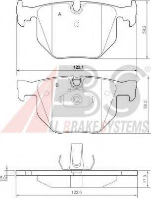 A.B.S. 37348 OE - Kit pastiglie freno, Freno a disco autozon.pro