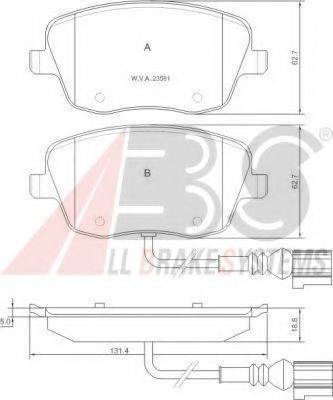 A.B.S. 37338 OE - Kit pastiglie freno, Freno a disco autozon.pro