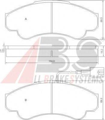 A.B.S. 37332 OE - Kit pastiglie freno, Freno a disco autozon.pro