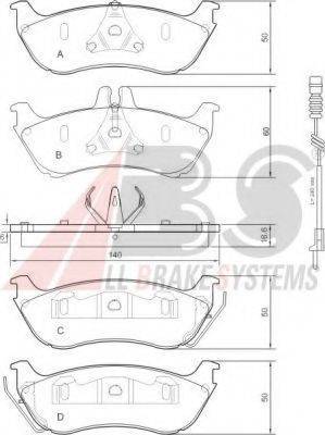 A.B.S. 37322 OE - Kit pastiglie freno, Freno a disco autozon.pro