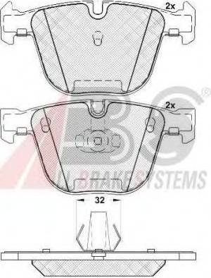 A.B.S. 37371 OE - Kit pastiglie freno, Freno a disco autozon.pro