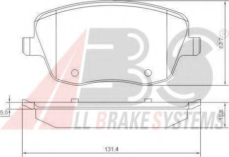 A.B.S. 37241 OE - Kit pastiglie freno, Freno a disco autozon.pro