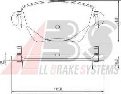 A.B.S. 37254 OE - Kit pastiglie freno, Freno a disco autozon.pro