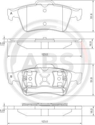 A.B.S. 37216 - Kit pastiglie freno, Freno a disco autozon.pro