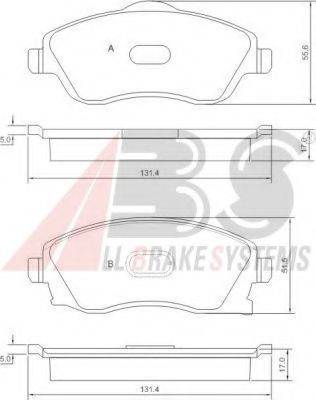 A.B.S. 37213 OE - Kit pastiglie freno, Freno a disco autozon.pro