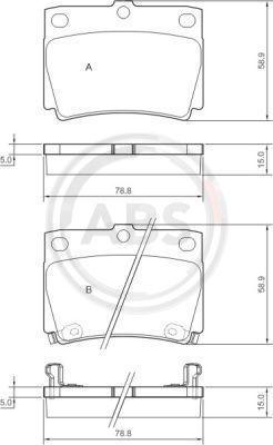 A.B.S. 37284 - Kit pastiglie freno, Freno a disco autozon.pro