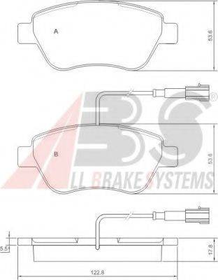 A.B.S. 37280 OE - Kit pastiglie freno, Freno a disco autozon.pro