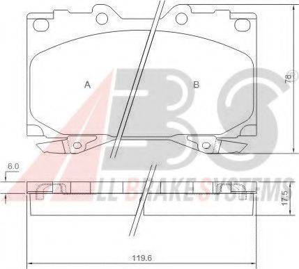 A.B.S. 37231 OE - Kit pastiglie freno, Freno a disco autozon.pro