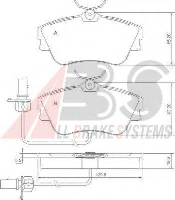 A.B.S. 37274 OE - Kit pastiglie freno, Freno a disco autozon.pro