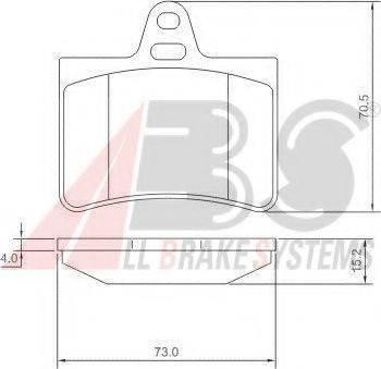 A.B.S. 37276 OE - Kit pastiglie freno, Freno a disco autozon.pro