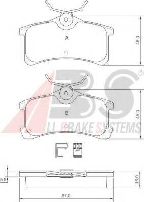 A.B.S. 37270 OE - Kit pastiglie freno, Freno a disco autozon.pro