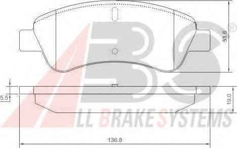 A.B.S. 37272 OE - Kit pastiglie freno, Freno a disco autozon.pro