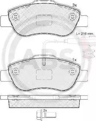 A.B.S. 37718 - Kit pastiglie freno, Freno a disco autozon.pro