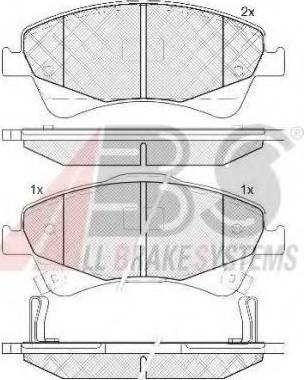 A.B.S. 37722 OE - Kit pastiglie freno, Freno a disco autozon.pro