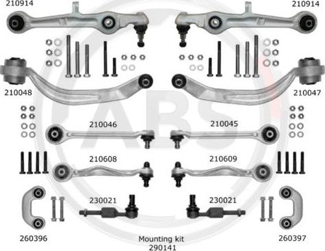 A.B.S. 219901 - Kit riparazione, Braccio trasversale autozon.pro