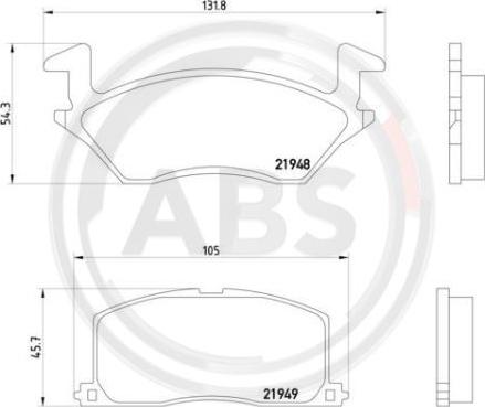 A.B.S. P83022 - Kit pastiglie freno, Freno a disco autozon.pro