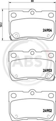 A.B.S. P83113 - Kit pastiglie freno, Freno a disco autozon.pro