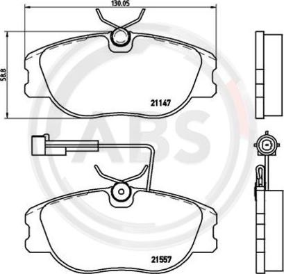 A.B.S. P23043 - Kit pastiglie freno, Freno a disco autozon.pro