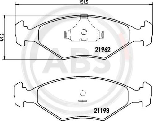 A.B.S. P23055 - Kit pastiglie freno, Freno a disco autozon.pro