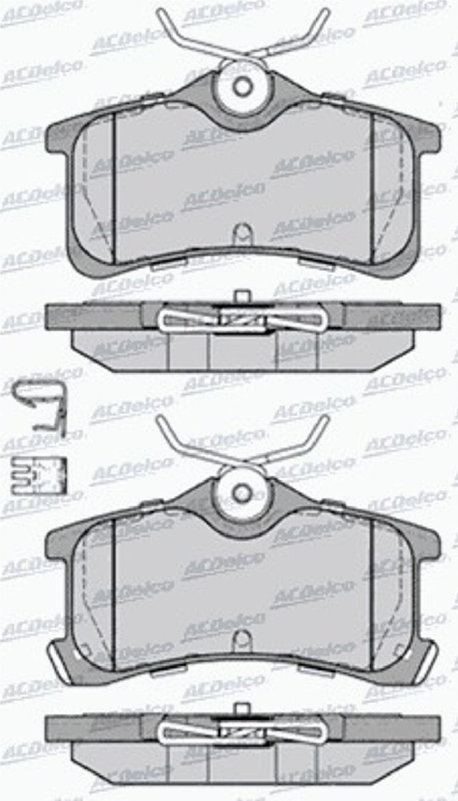 ACDelco AC992581D - Kit pastiglie freno, Freno a disco autozon.pro