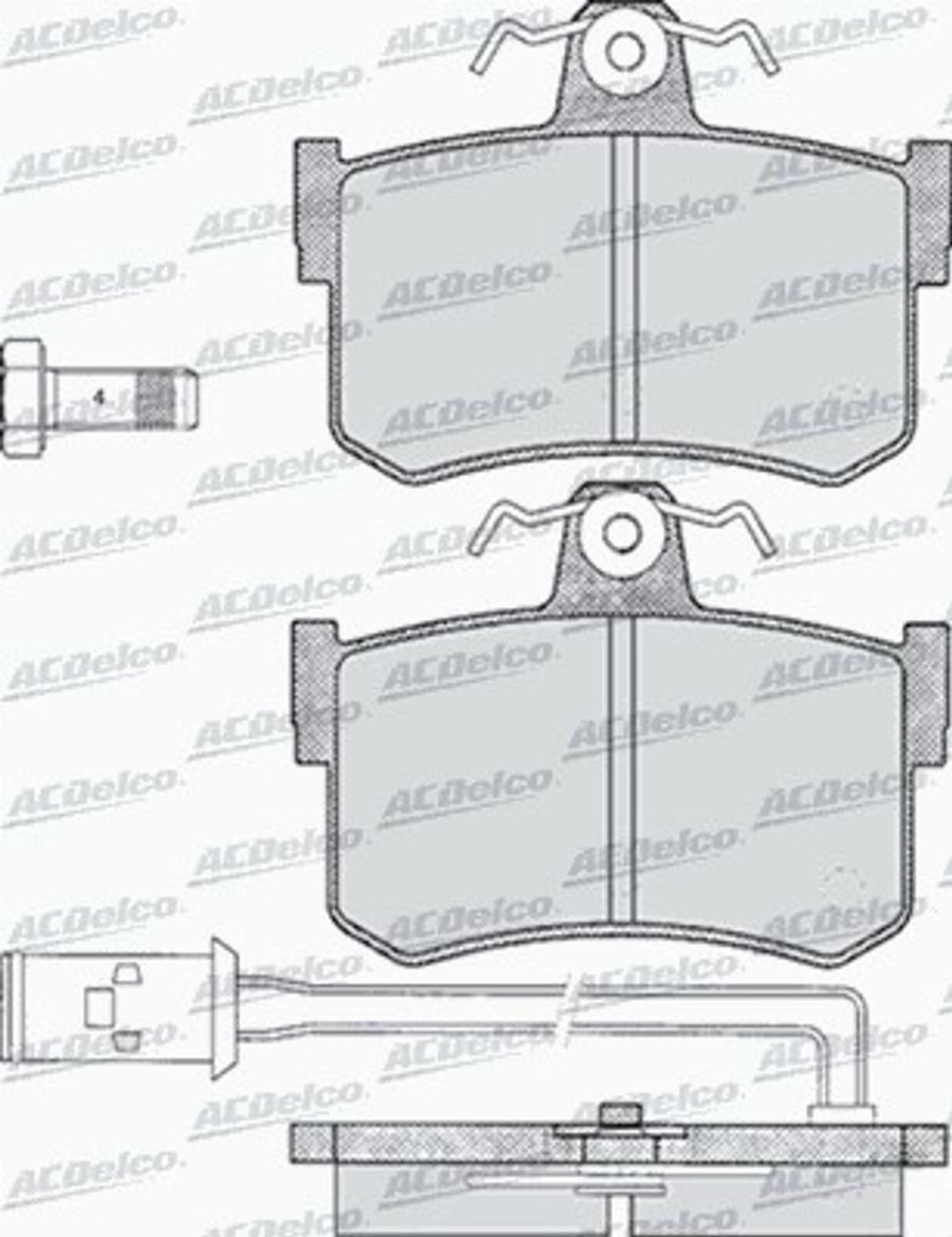 ACDelco AC490081D - Kit pastiglie freno, Freno a disco autozon.pro