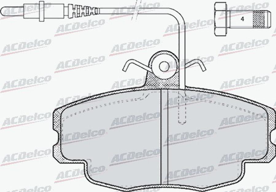 ACDelco AC498681D - Kit pastiglie freno, Freno a disco autozon.pro