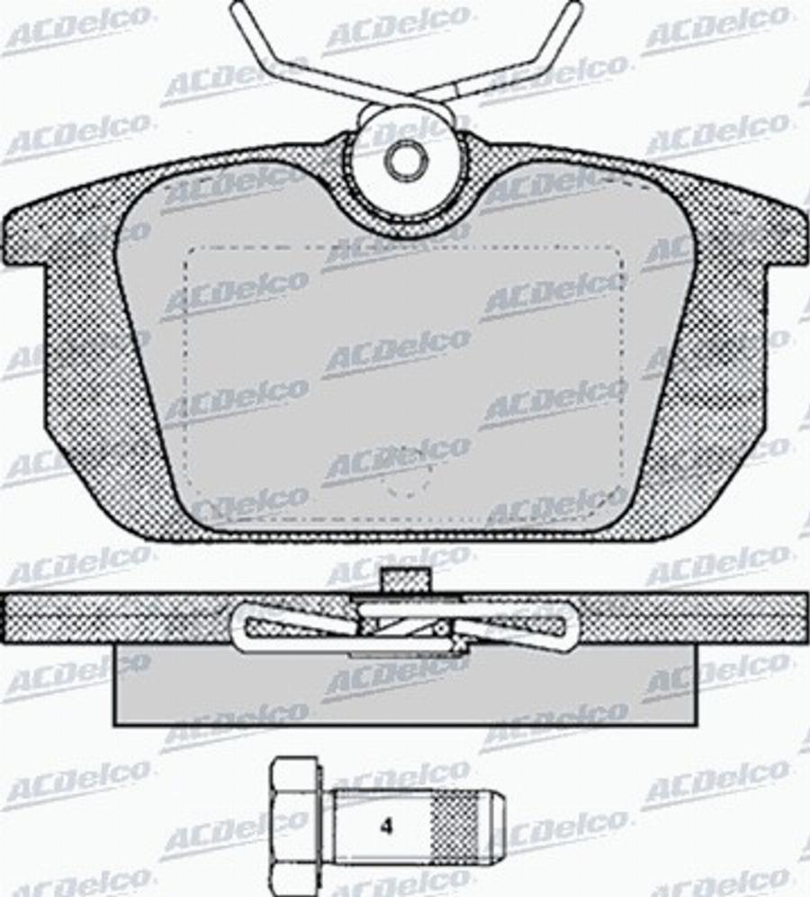 ACDelco AC493881D - Kit pastiglie freno, Freno a disco autozon.pro