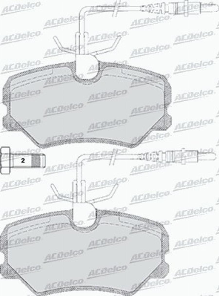 ACDelco AC492281D - Kit pastiglie freno, Freno a disco autozon.pro