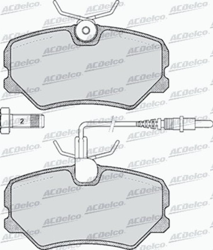 ACDelco AC443981D - Kit pastiglie freno, Freno a disco autozon.pro