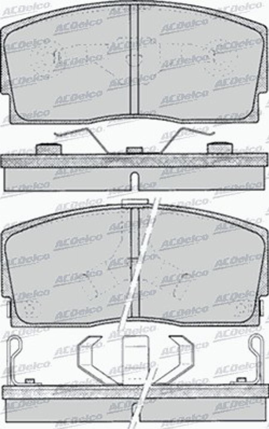 ACDelco AC447281D - Kit pastiglie freno, Freno a disco autozon.pro